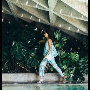 Cult Gaia pants suit. Beautiful sky blue